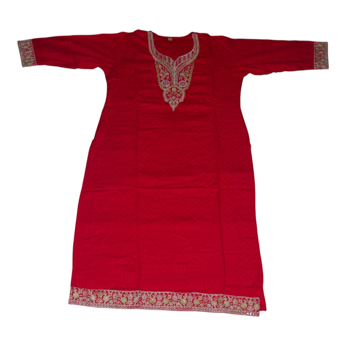 Women's Elegant Straight Kurta Set With Banarasi Dupatta