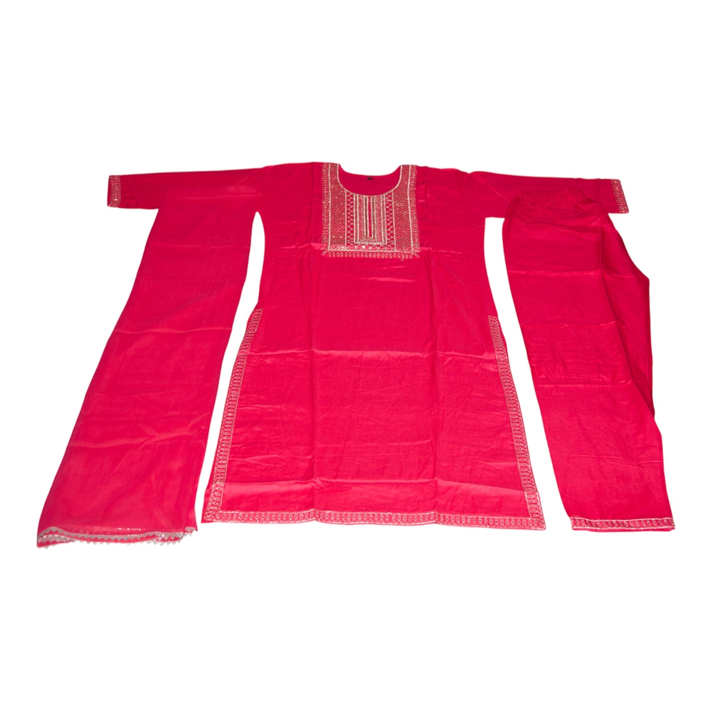 Women's Straight Kurta Suruwal Dupatta Set