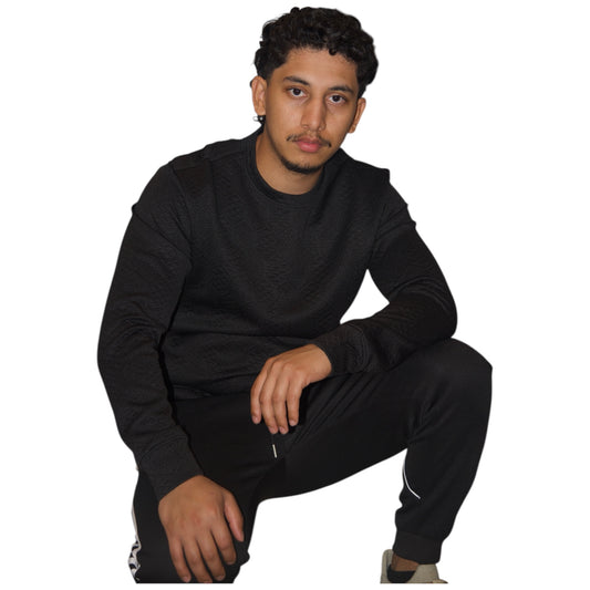 Men’s Textured Crewneck Sweatshirt