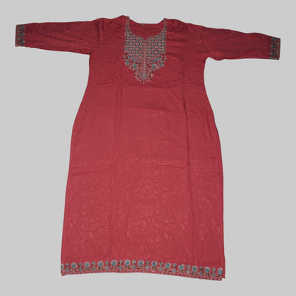 Women's Elegant Straight Kurta Set With Banarasi Dupatta