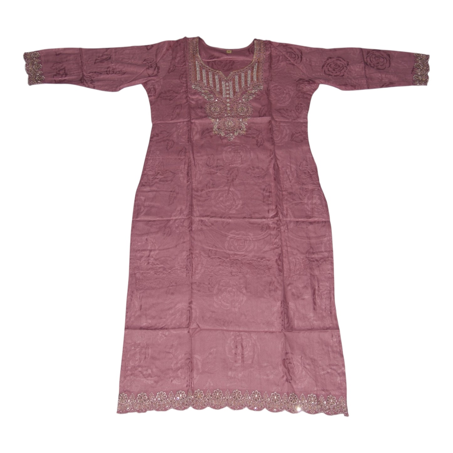Women's Elegant Straight Kurta Set With Banarasi Dupatta