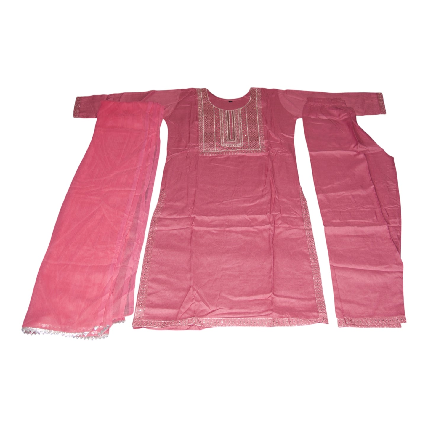 Women's Straight Kurta Suruwal Dupatta Set