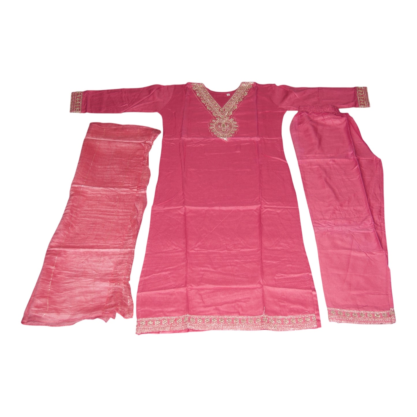 Women's Straight Kurta Suruwal Dupatta Set