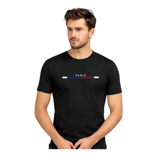 Men’s Paris Graphic T-Shirt – Breathable Short Sleeve Casual Tee